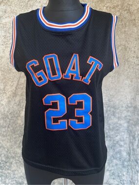 GOAT 23 Black Michael Jordan Basketball Jersey Tank Top